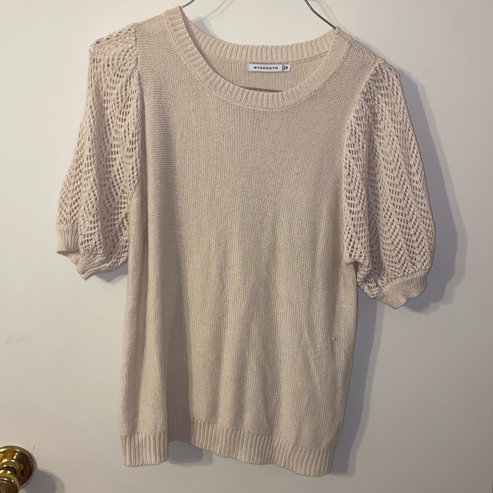 Puff Sleeve Knit Top